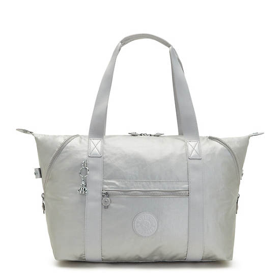 Sacs Fourre Tout Kipling Art Medium Metallic Argent | FR 1759UZ
